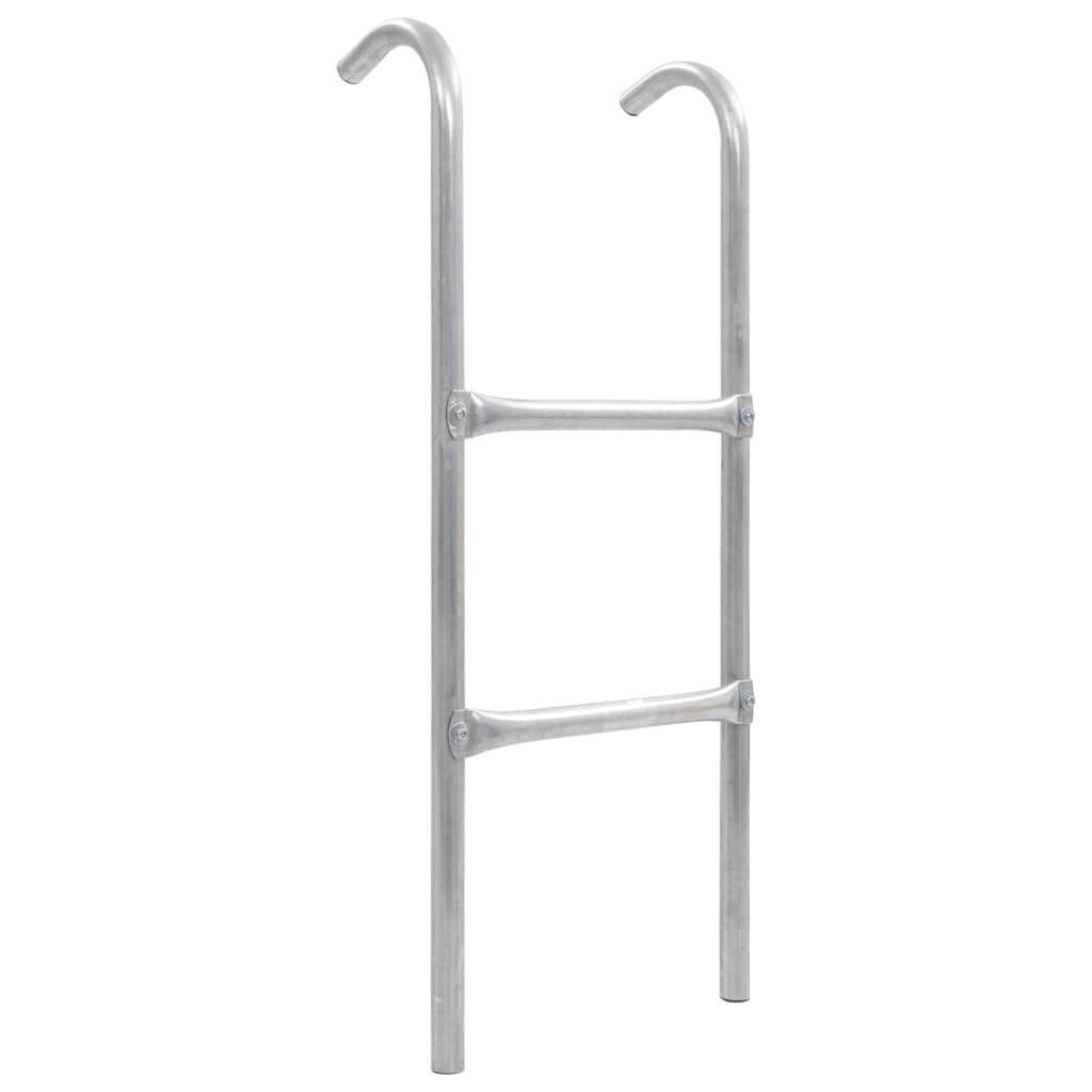 2-Step Trampoline Ladder Steel Silver