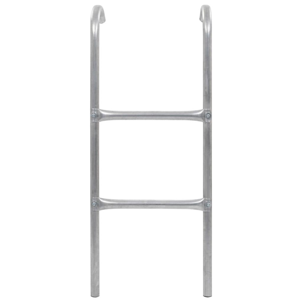 2-Step Trampoline Ladder Steel Silver