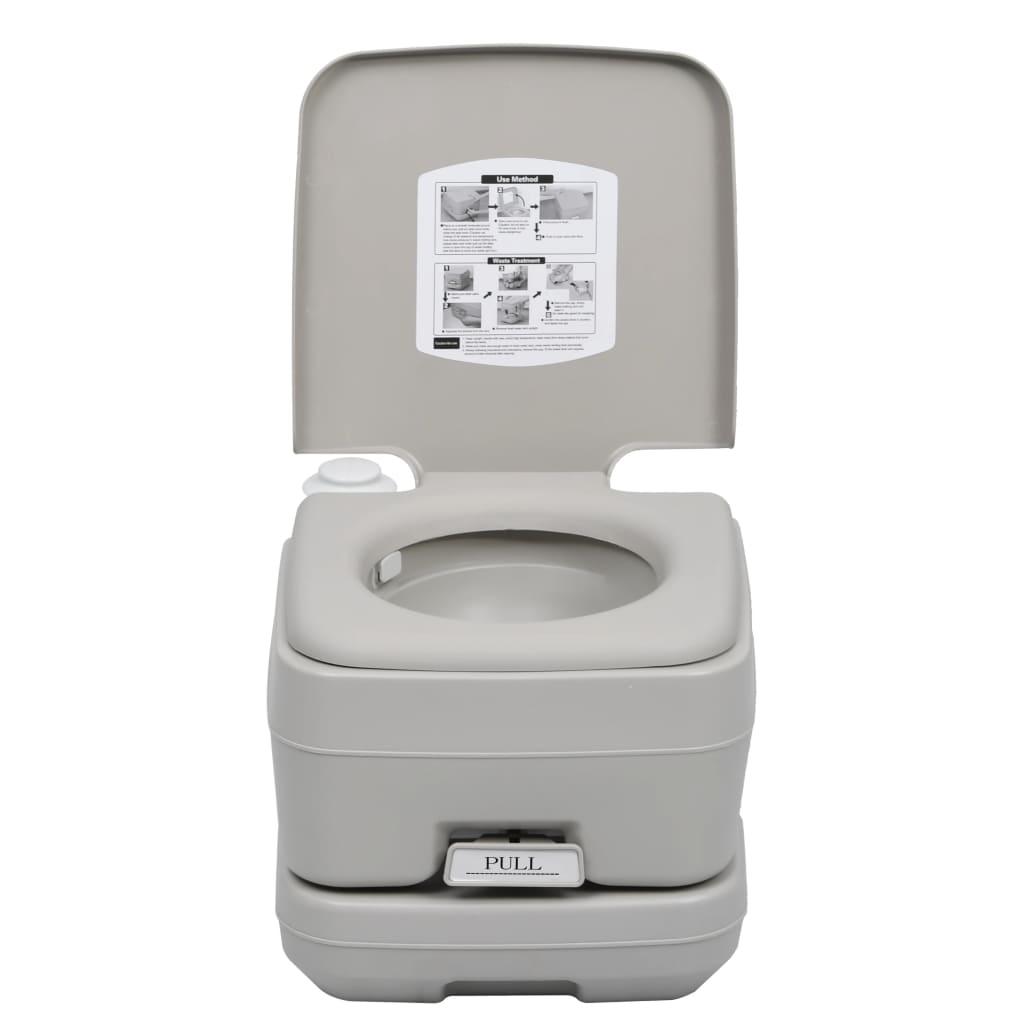 Portable Camping Toilet Grey 10+10 L