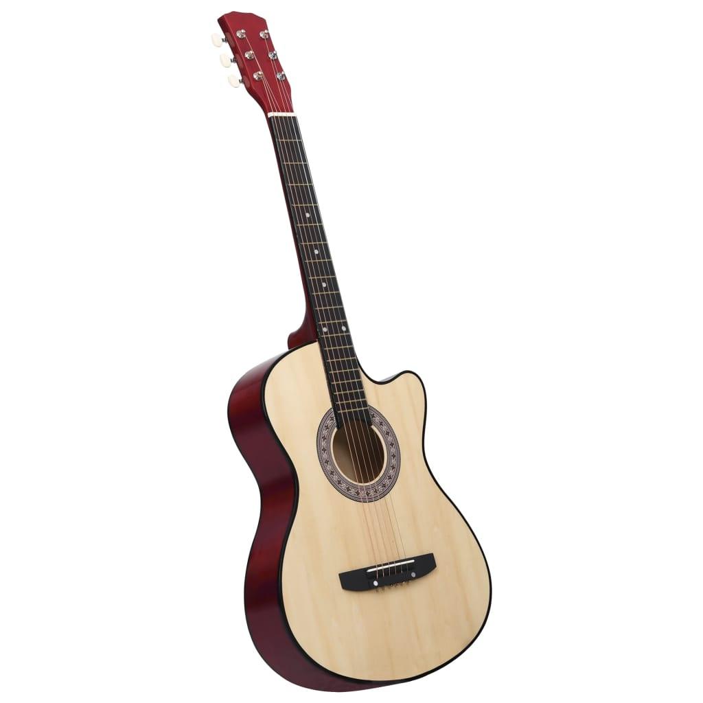 Western Classical Cutaway Guitar With 6 Strings Shaded 38