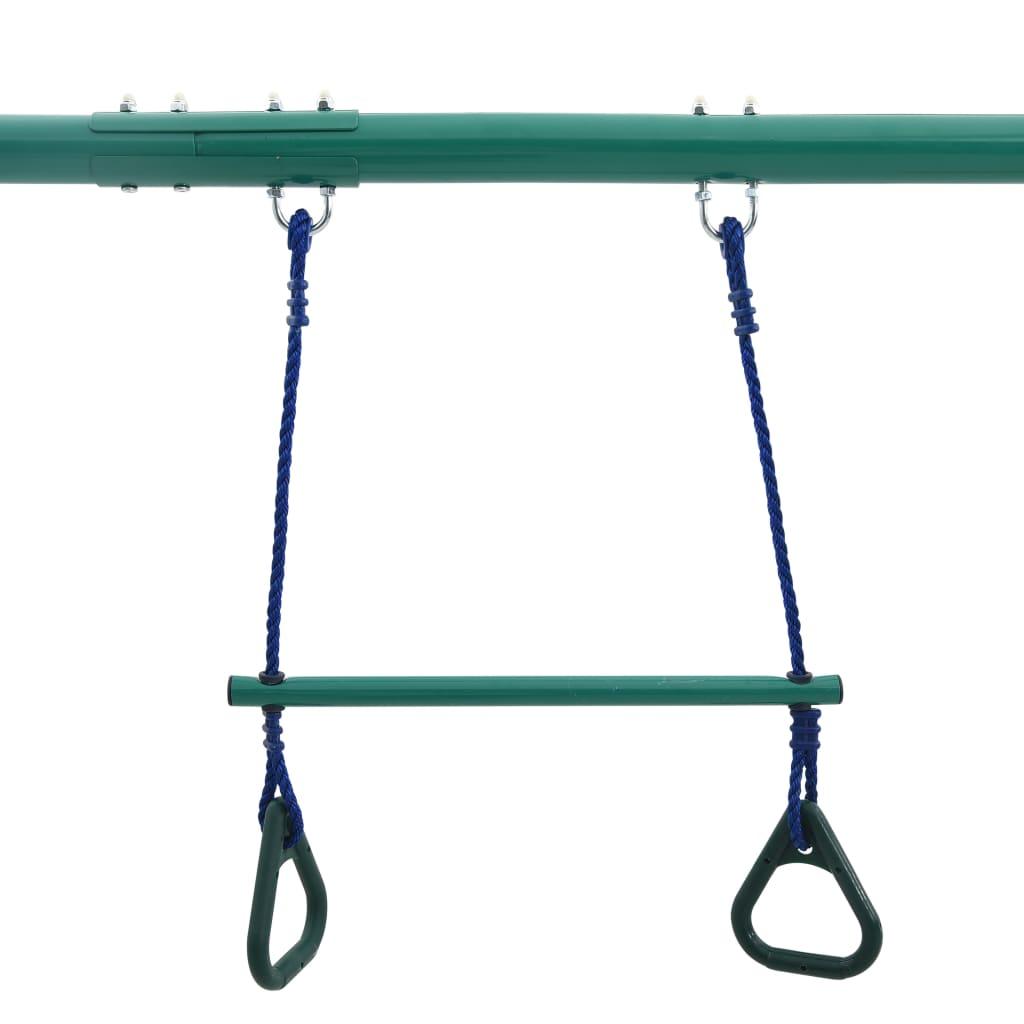 Swing Set With Gymnastic Rings And 4 Seats Steel