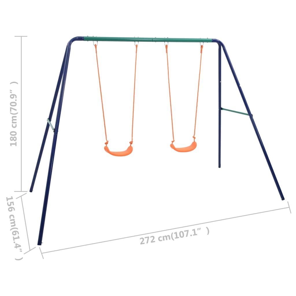 Swing Set With 2 Seats Steel