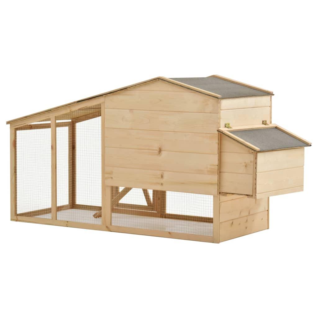 Chicken Cage Solid Pine Wood 178X67X92 Cm