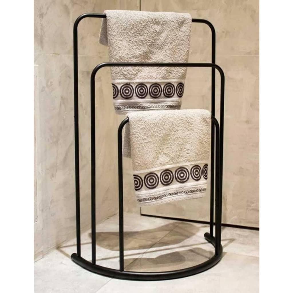 Bathroom Solutions Standing Towel Rack 49.5X75 Cm Metal Black