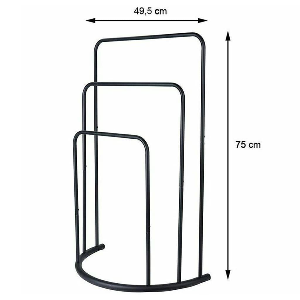 Bathroom Solutions Standing Towel Rack 49.5X75 Cm Metal Black