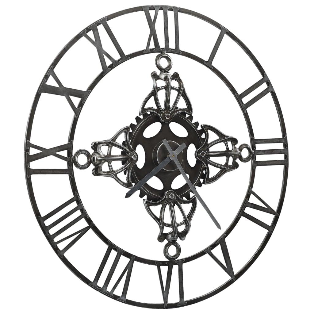 Wall Clock Silver 78 Cm Metal