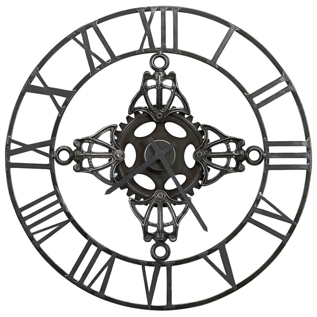 Wall Clock Silver 78 Cm Metal