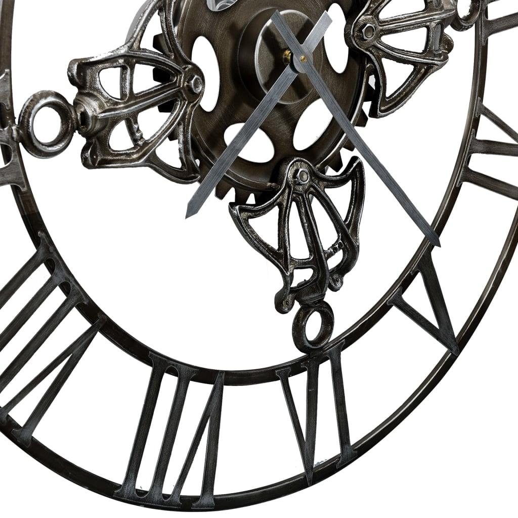 Wall Clock Silver 78 Cm Metal