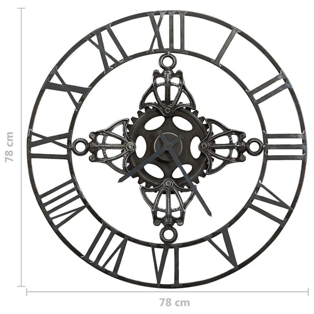 Wall Clock Silver 78 Cm Metal