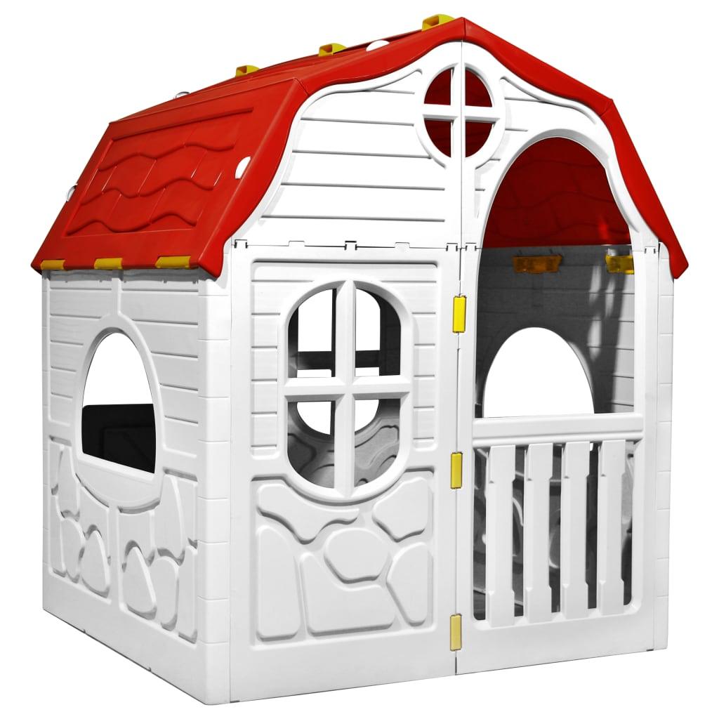 Kids Foldable Playhouse With Working Door And Windows