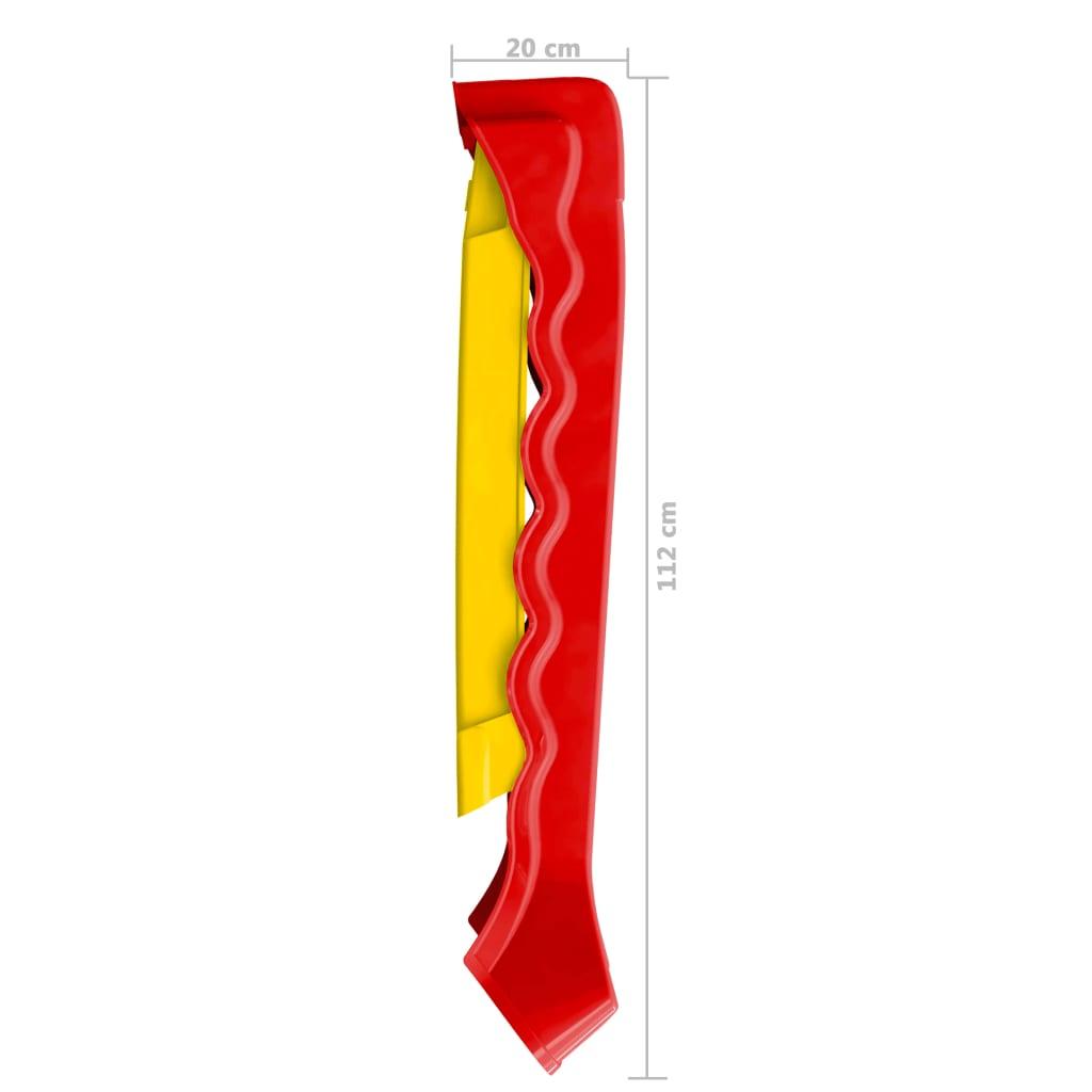 Foldable Slide For Kids Indoor Outdoor Red And Yellow