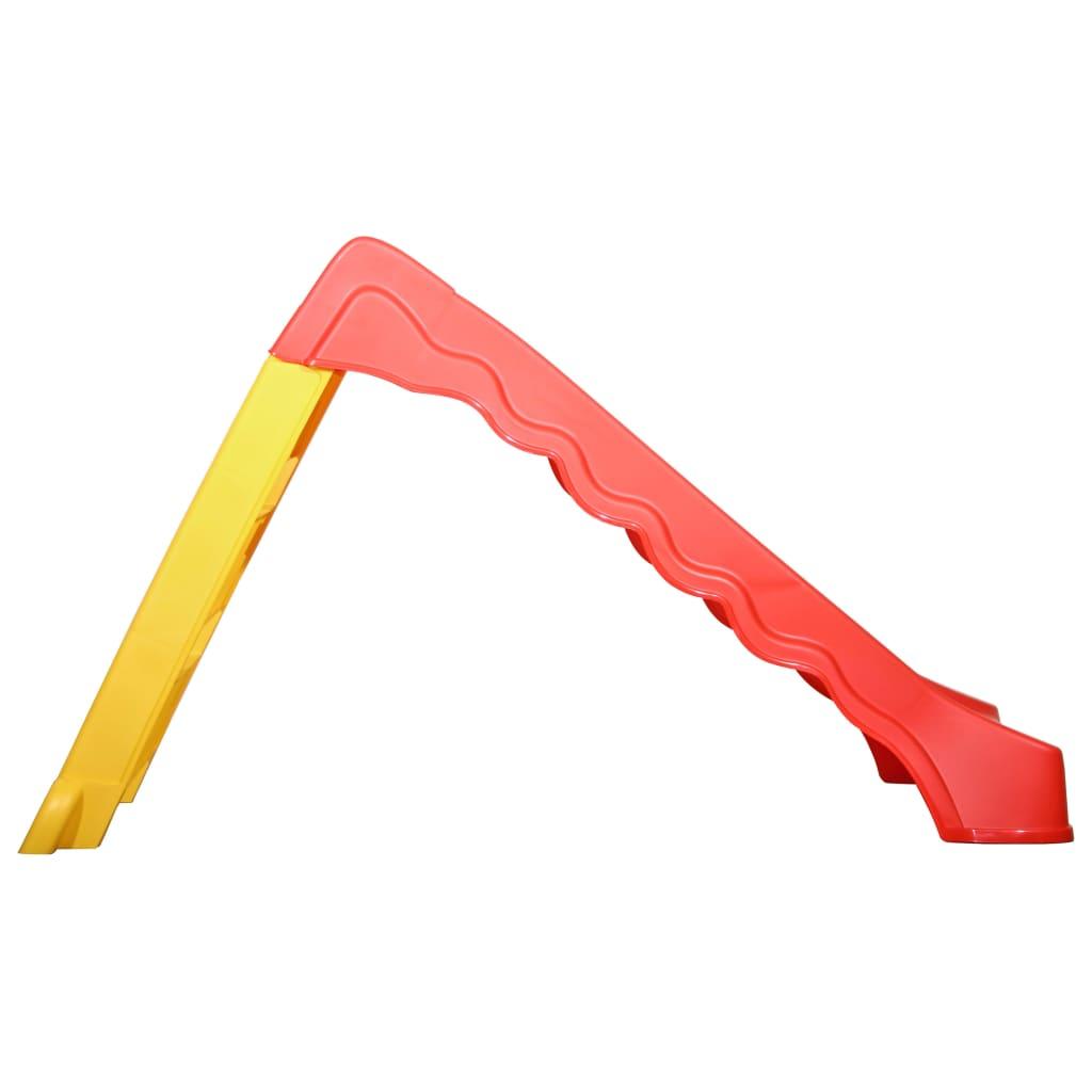 Foldable Slide For Kids Indoor Outdoor Red And Yellow