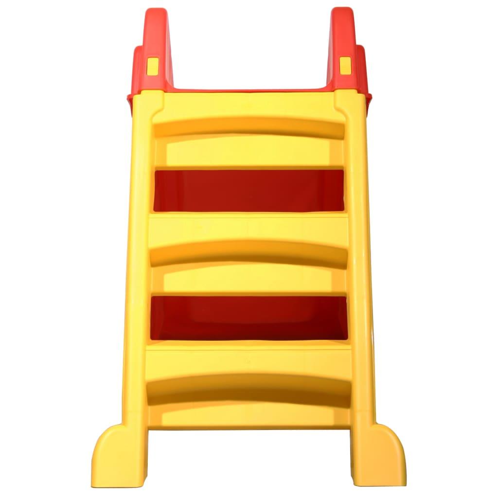 Foldable Slide For Kids Indoor Outdoor Red And Yellow