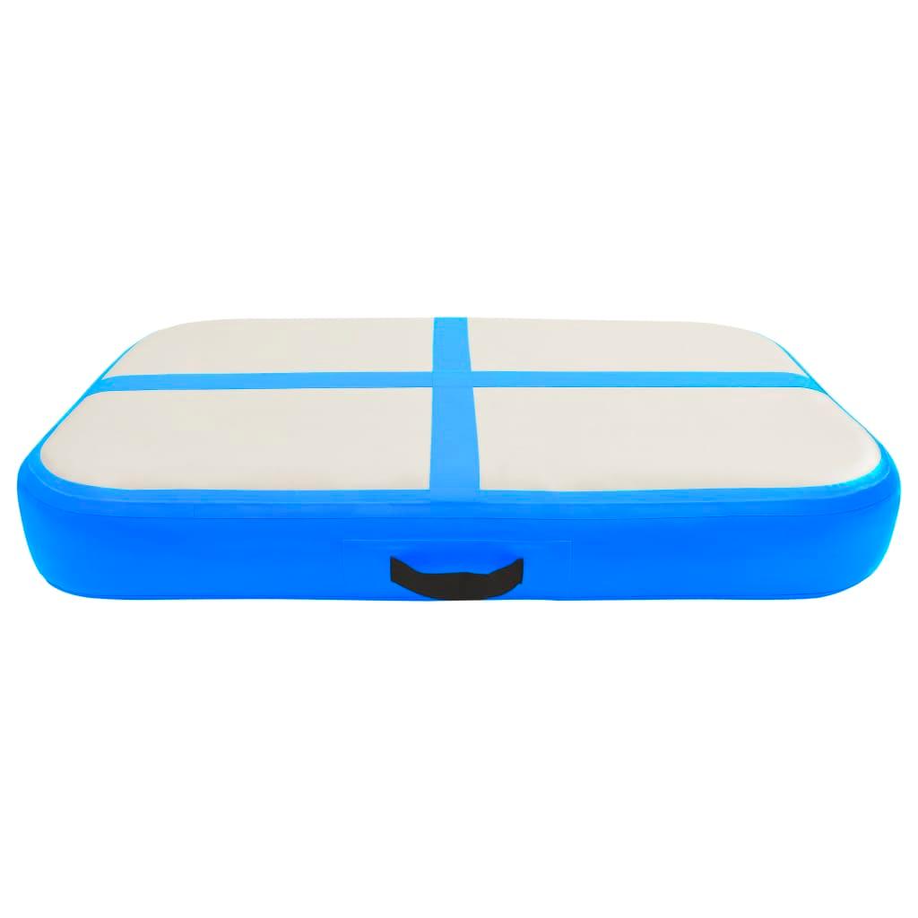 Inflatable Gymnastics Mat With Pump 60X100X15 Cm Pvc Blue