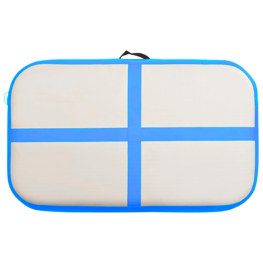 Inflatable Gymnastics Mat With Pump 60X100X15 Cm Pvc Blue