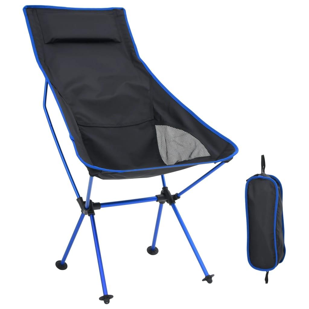 Foldable Camping Chair Pvc And Aluminium Black