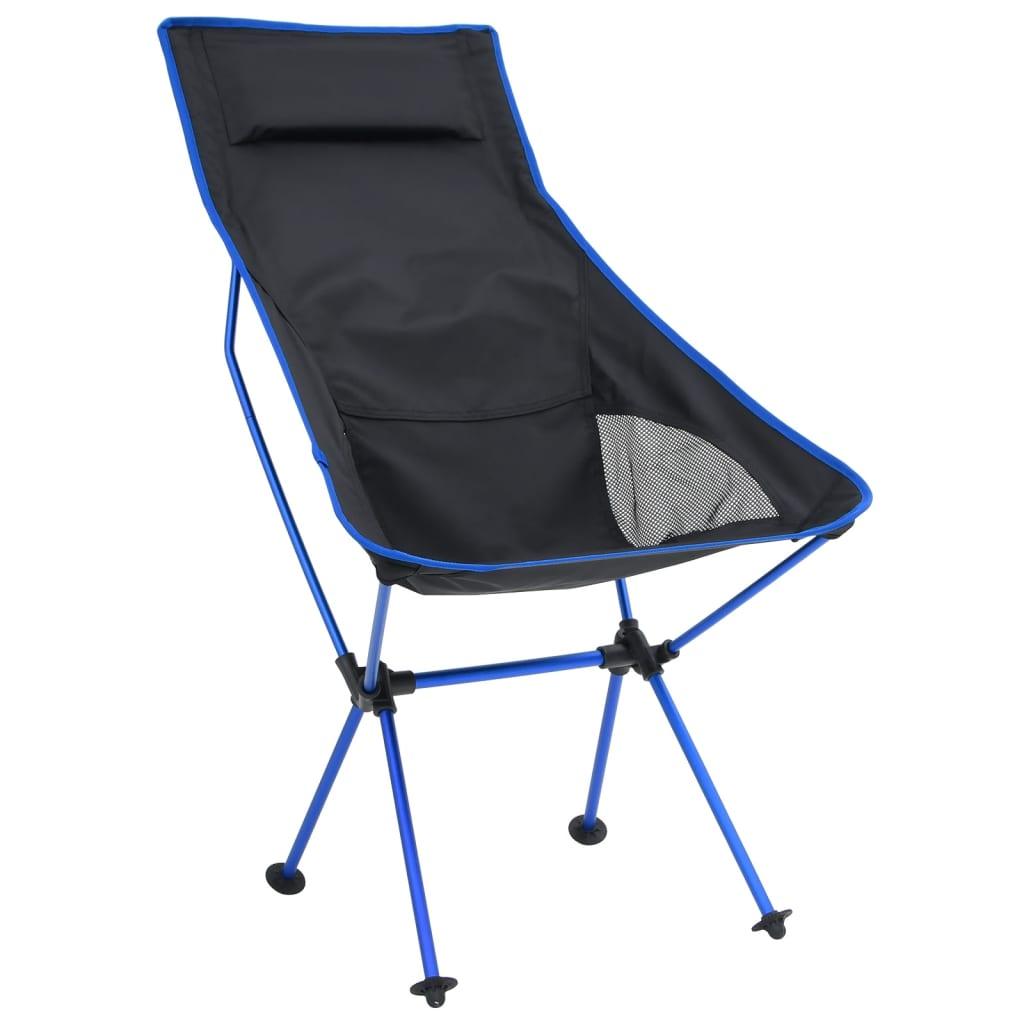 Foldable Camping Chair Pvc And Aluminium Black