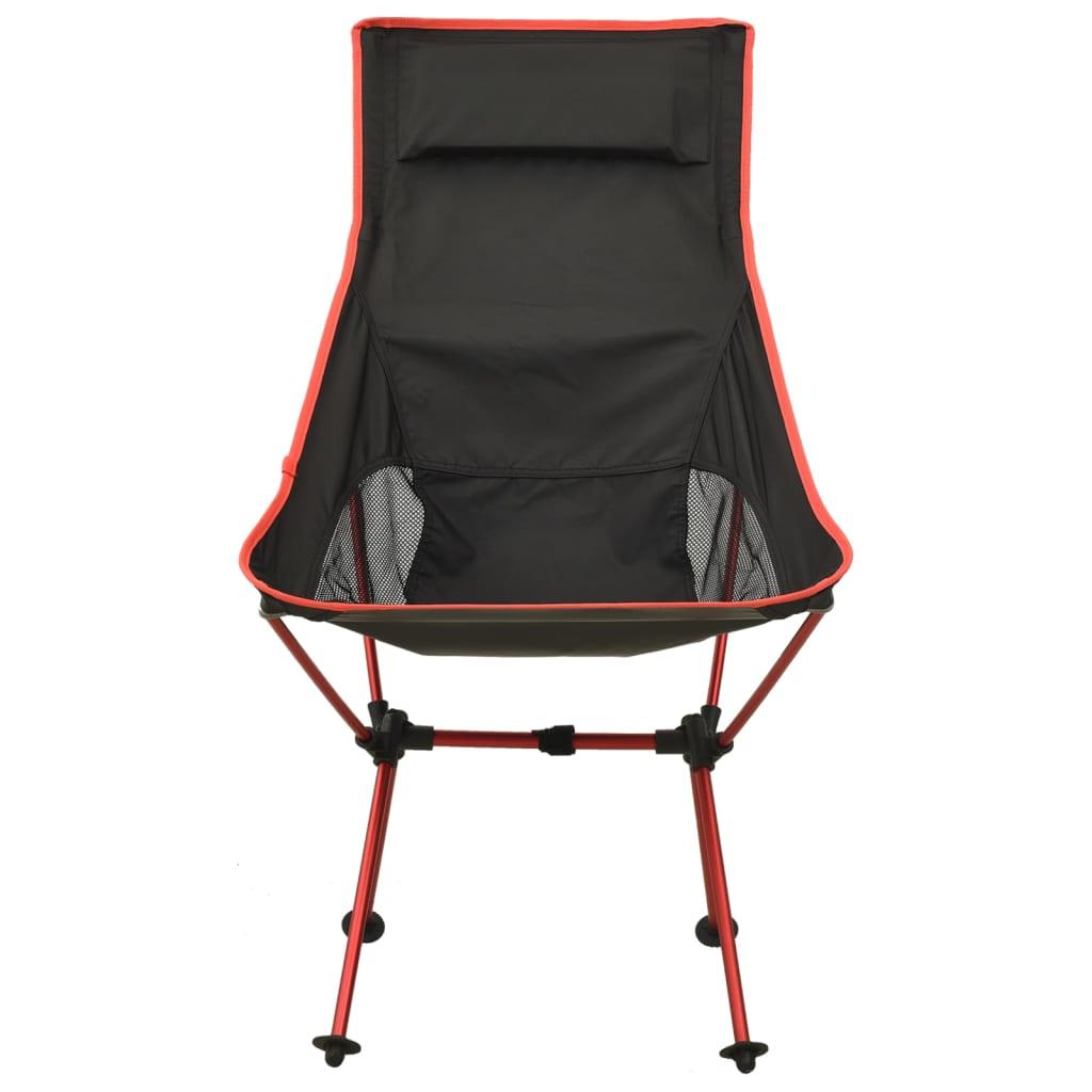 Foldable Camping Chair Pvc And Aluminium Black