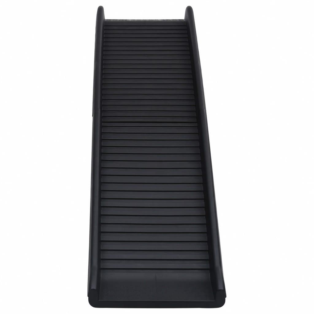 Folding Dog Ramp Black 155.5X40X15.5 Cm