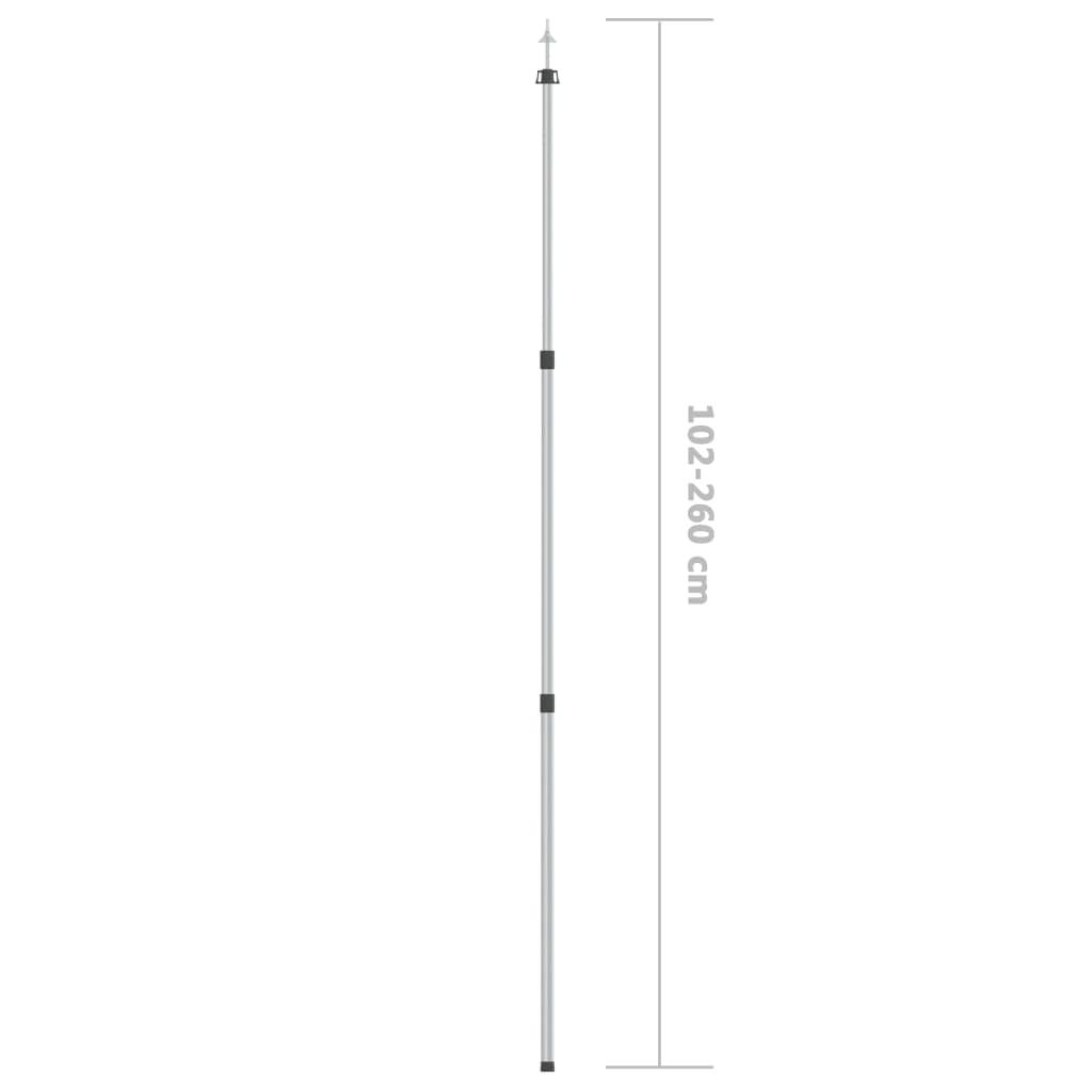 Telescopic Tarp Pole With Length Of 102-260 Cm Aluminum