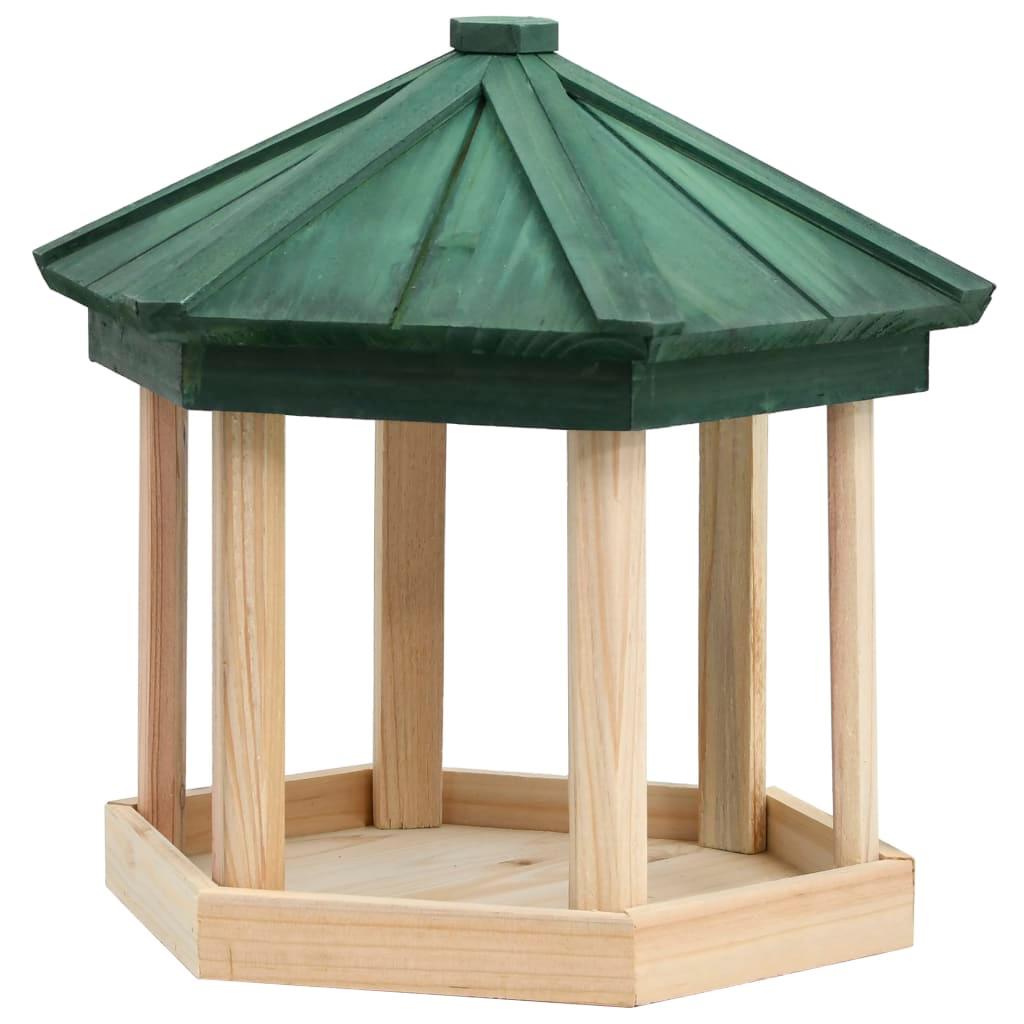 Bird Feeder Octagon Solid Firwood 33X30 Cm