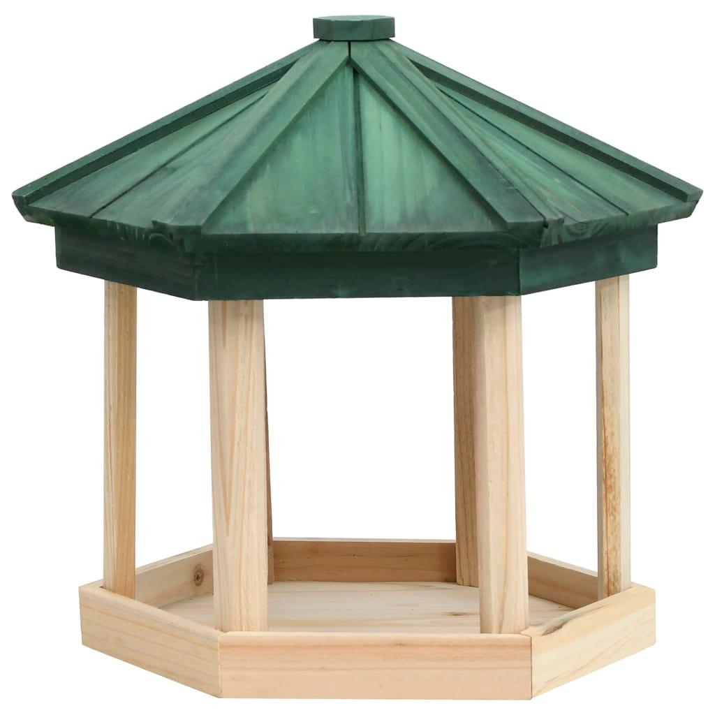 Bird Feeder Octagon Solid Firwood 33X30 Cm