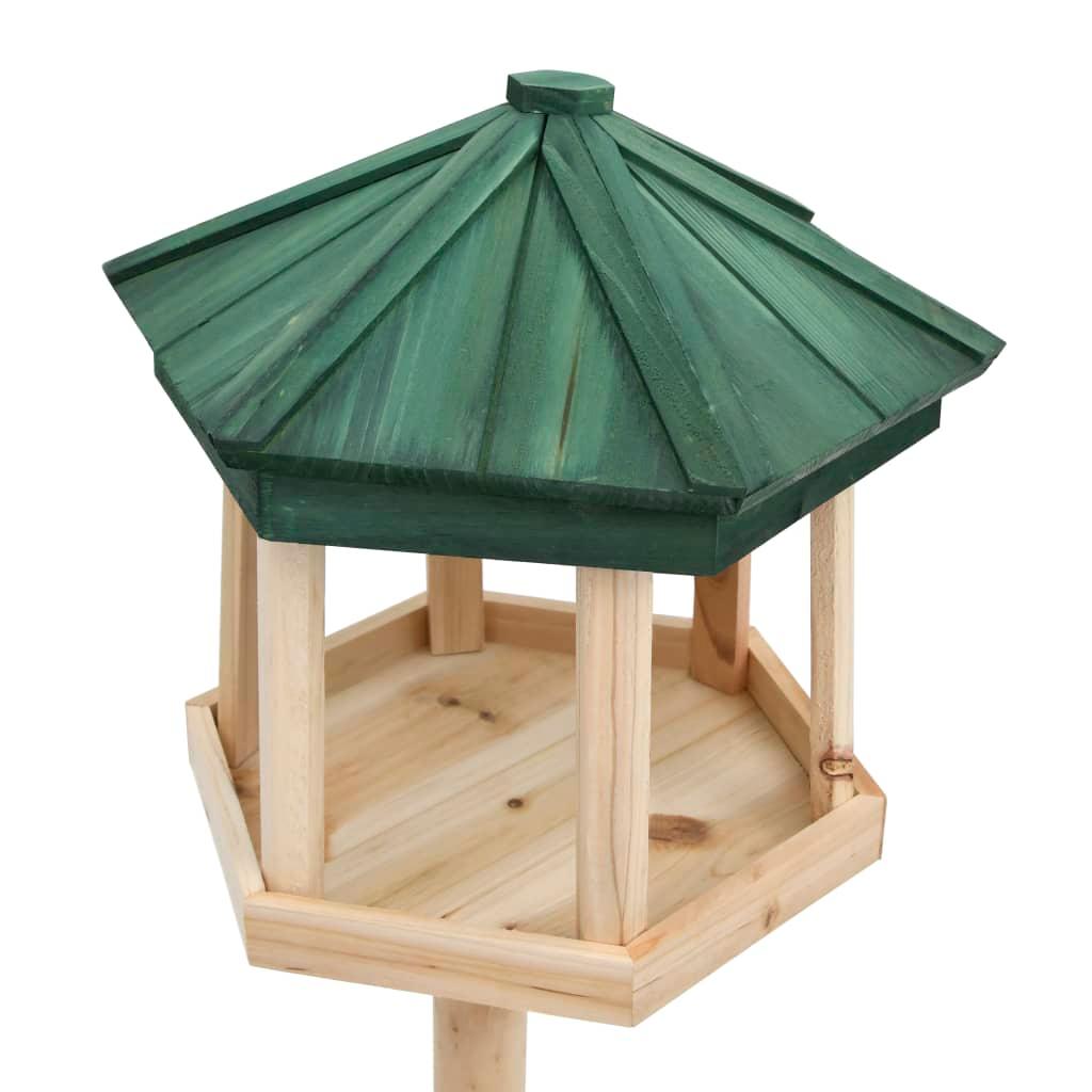 Standing Bird Feeder Solid Firwood 33X110 Cm