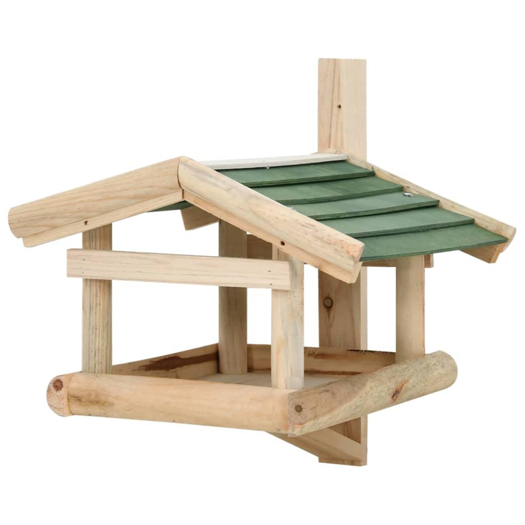 Bird Feeder Solid Wood 35X29.5X21 Cm