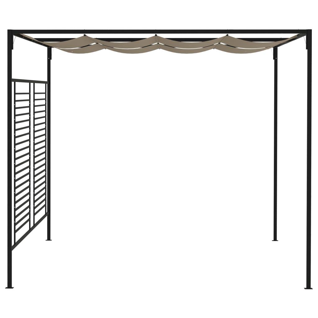 Gazebo With Retractable Roof 3X4X2.3 M Taupe 180 G/M²