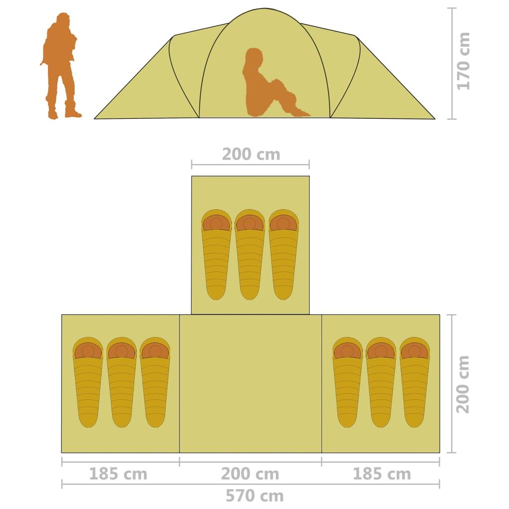 Camping Tent 9 Persons Fabric