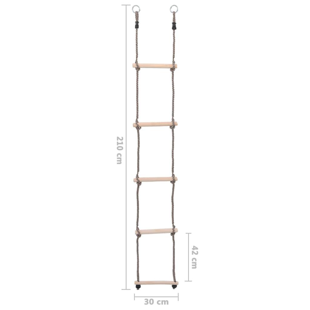 5-Step Ladder 210 Cm Solid Pinewood