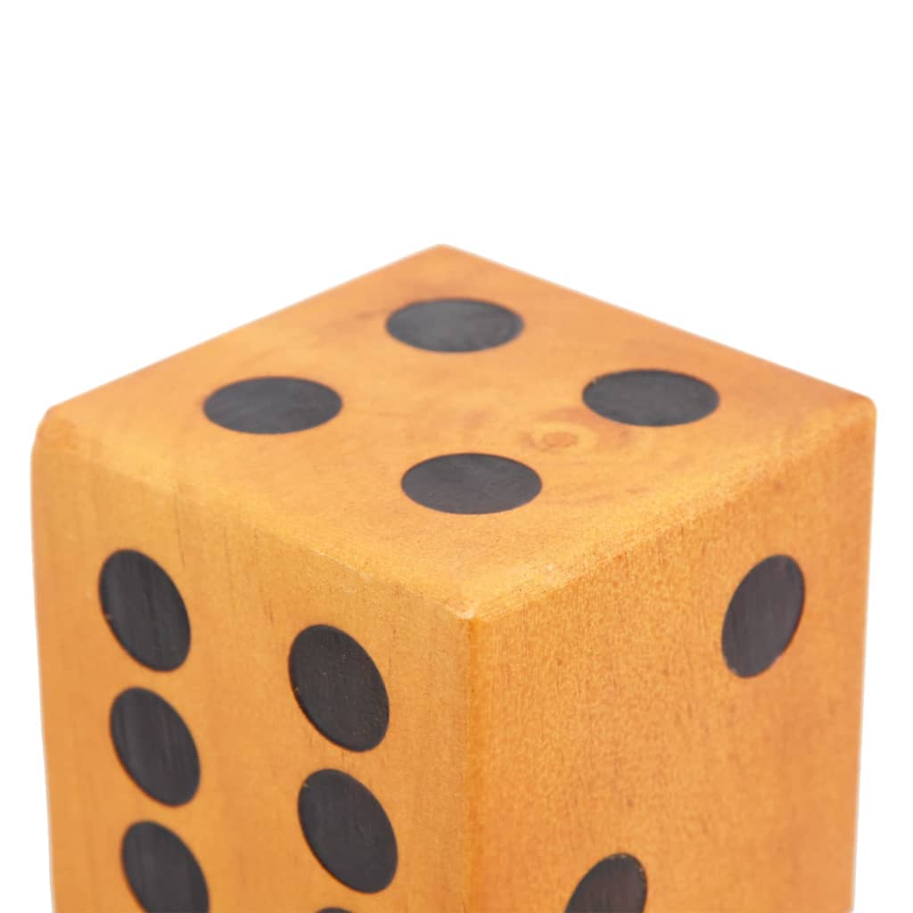 Giant Yard Dice Set 6 Pcs Solid Pinewood