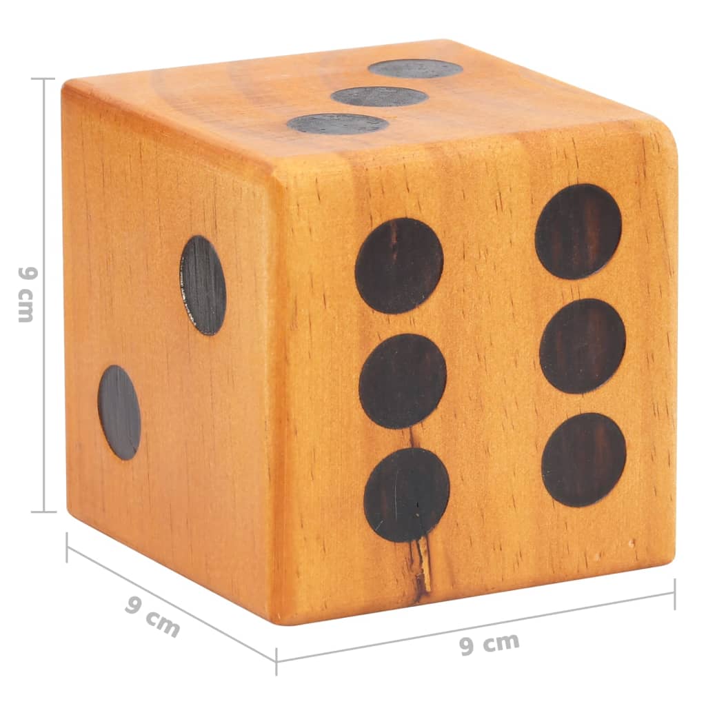 Giant Yard Dice Set 6 Pcs Solid Pinewood