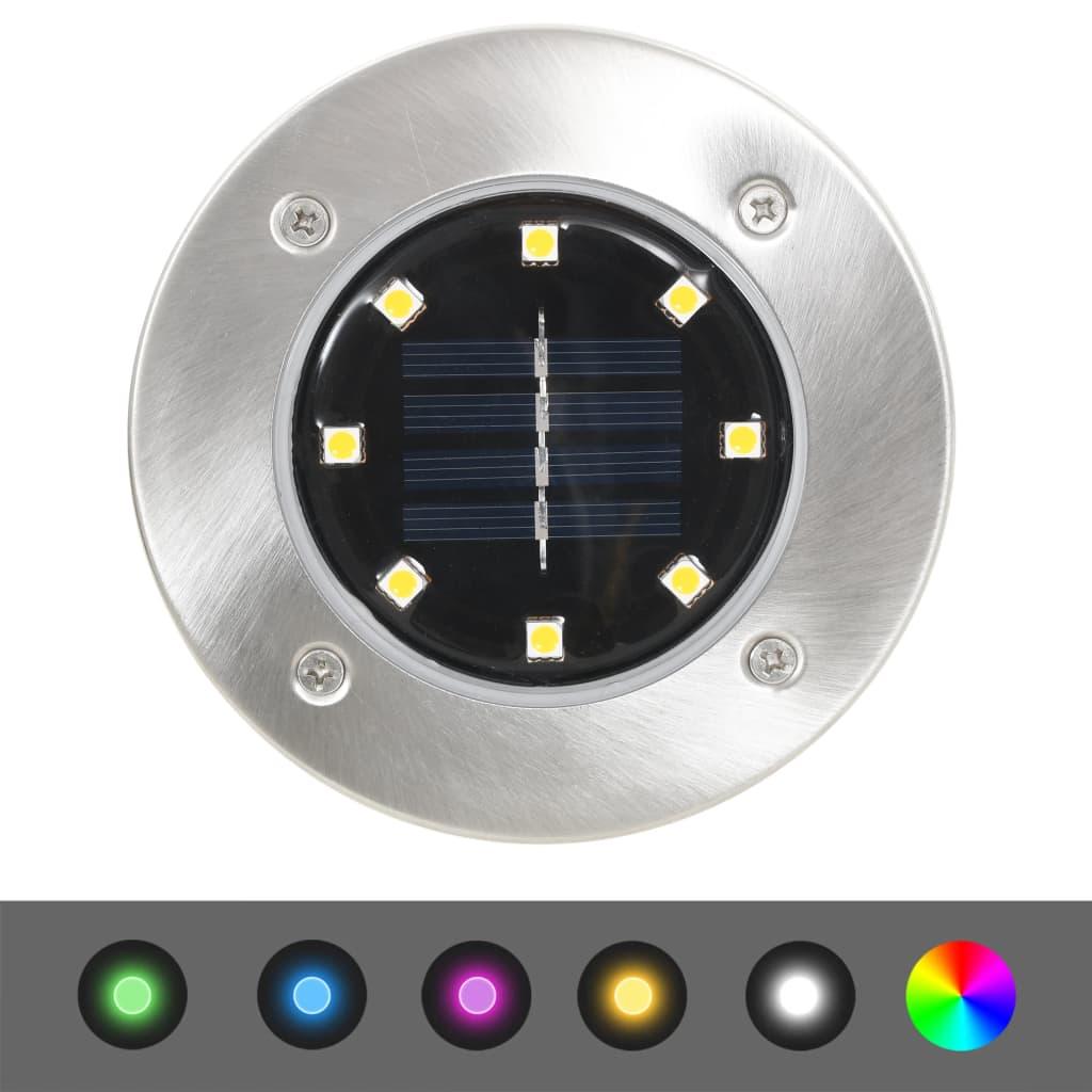 Solar Ground Lights 8 Pcs Led Lights Colour