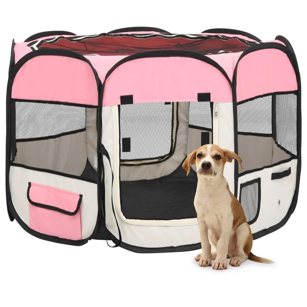 Trendyproduct.co.uk Foldable Dog Playpen With Carrying Bag vidaXL Animals & Pet Supplies Animals & Pet Supplies > Pet Supplies > Dog Supplies > Dog Kennels & Runs Blue Dog Kennels & Runs Dog Supplies parcel Pet Supplies vidaXL