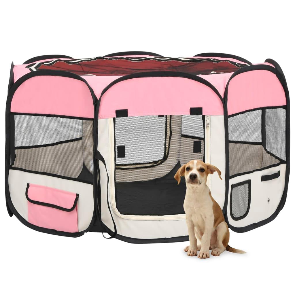 Trendyproduct.co.uk Foldable Dog Playpen With Carrying Bag vidaXL Animals & Pet Supplies Animals & Pet Supplies > Pet Supplies > Dog Supplies > Dog Kennels & Runs Blue Dog Kennels & Runs Dog Supplies parcel Pet Supplies vidaXL