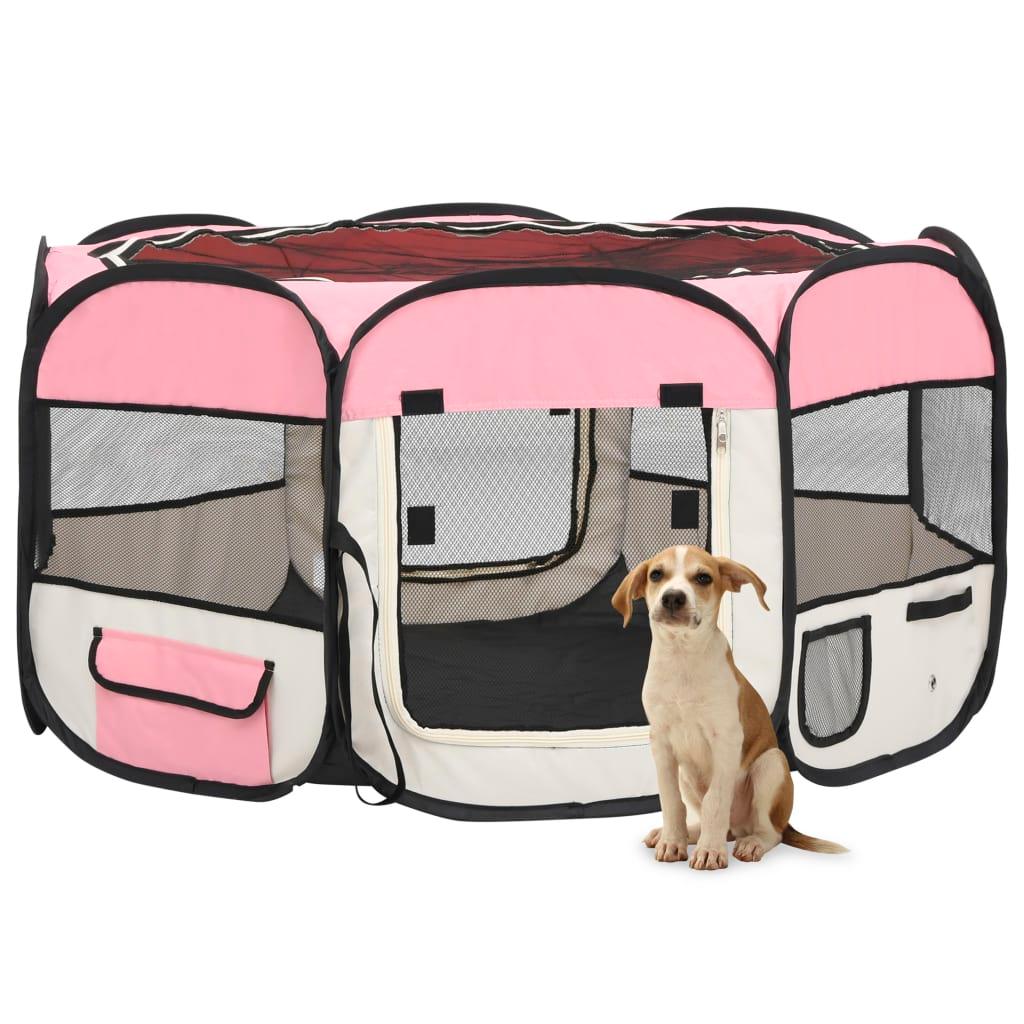 Trendyproduct.co.uk Foldable Dog Playpen With Carrying Bag vidaXL Animals & Pet Supplies Animals & Pet Supplies > Pet Supplies > Dog Supplies > Dog Kennels & Runs Blue Dog Kennels & Runs Dog Supplies parcel Pet Supplies vidaXL