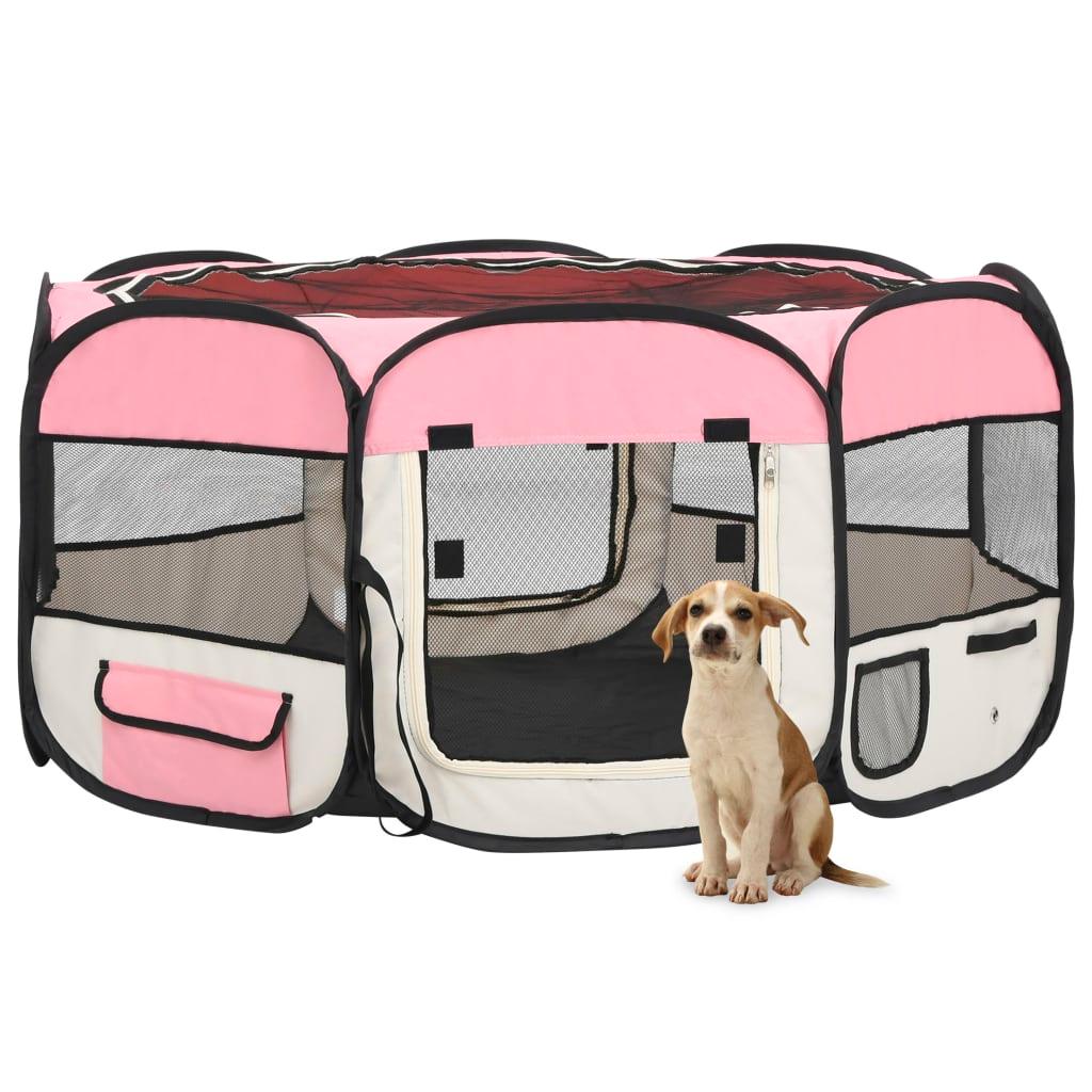 Trendyproduct.co.uk Foldable Dog Playpen With Carrying Bag vidaXL Animals & Pet Supplies Animals & Pet Supplies > Pet Supplies > Dog Supplies > Dog Kennels & Runs Blue Dog Kennels & Runs Dog Supplies parcel Pet Supplies vidaXL