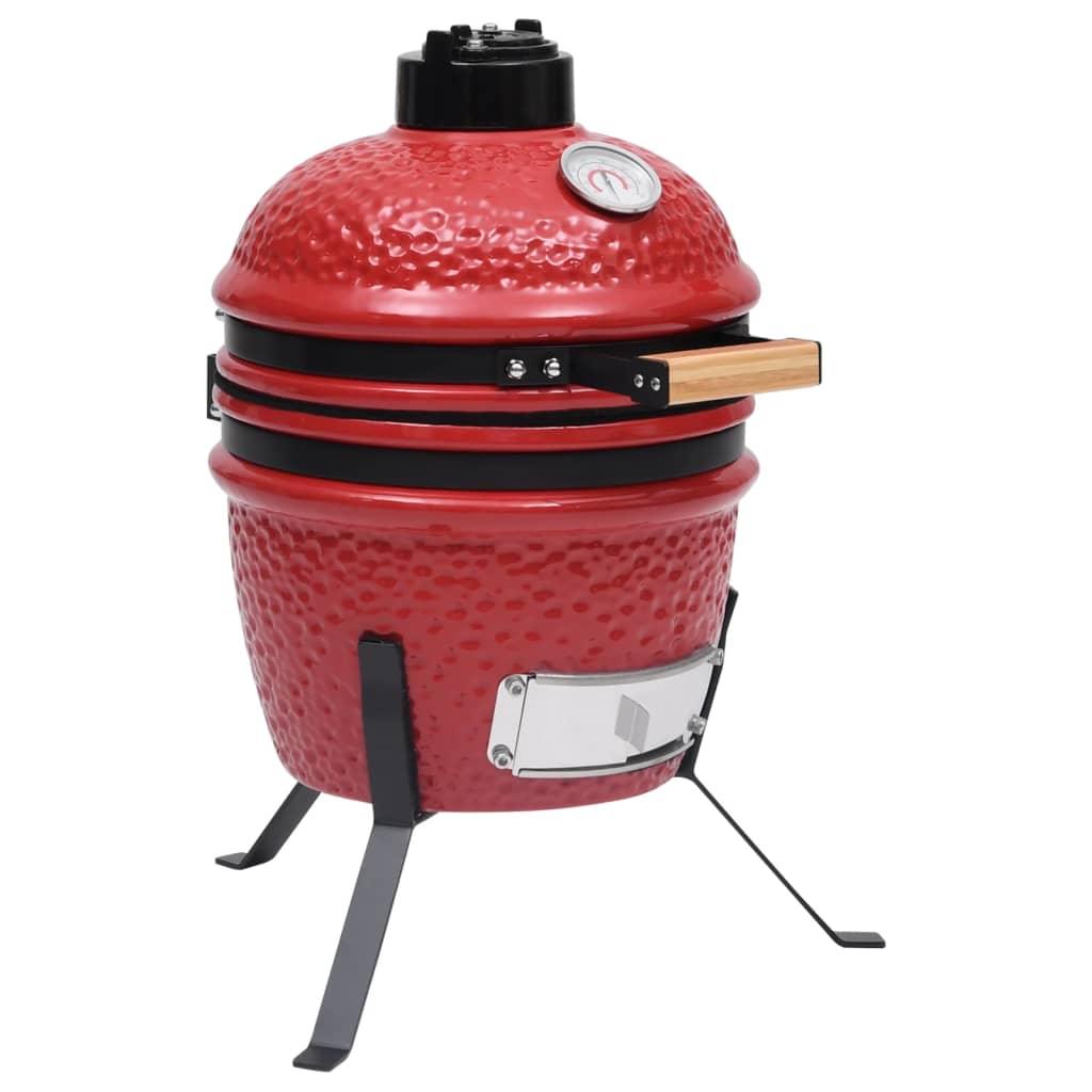 2-In-1 Kamado Barbecue Grill Smoker Ceramic 56 Cm