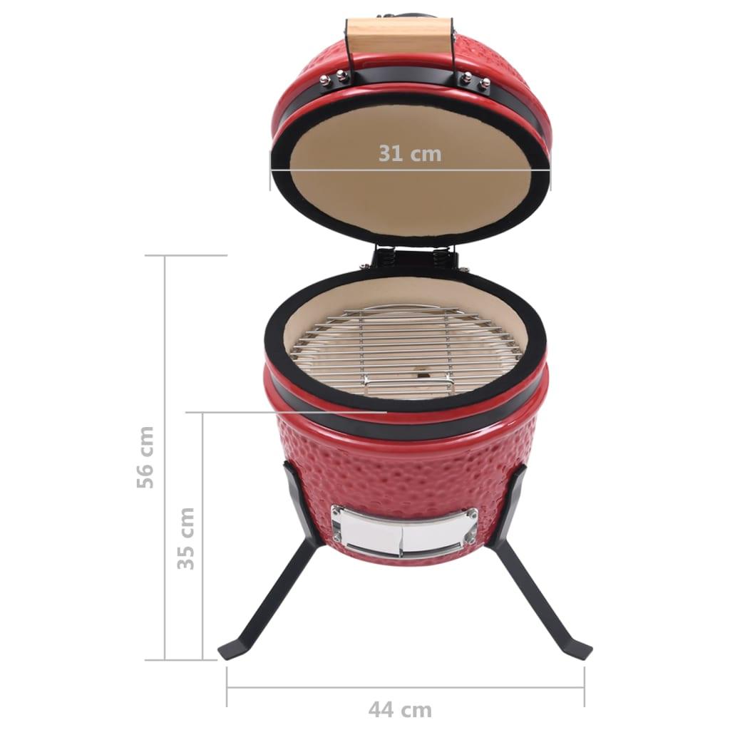 2-In-1 Kamado Barbecue Grill Smoker Ceramic 56 Cm