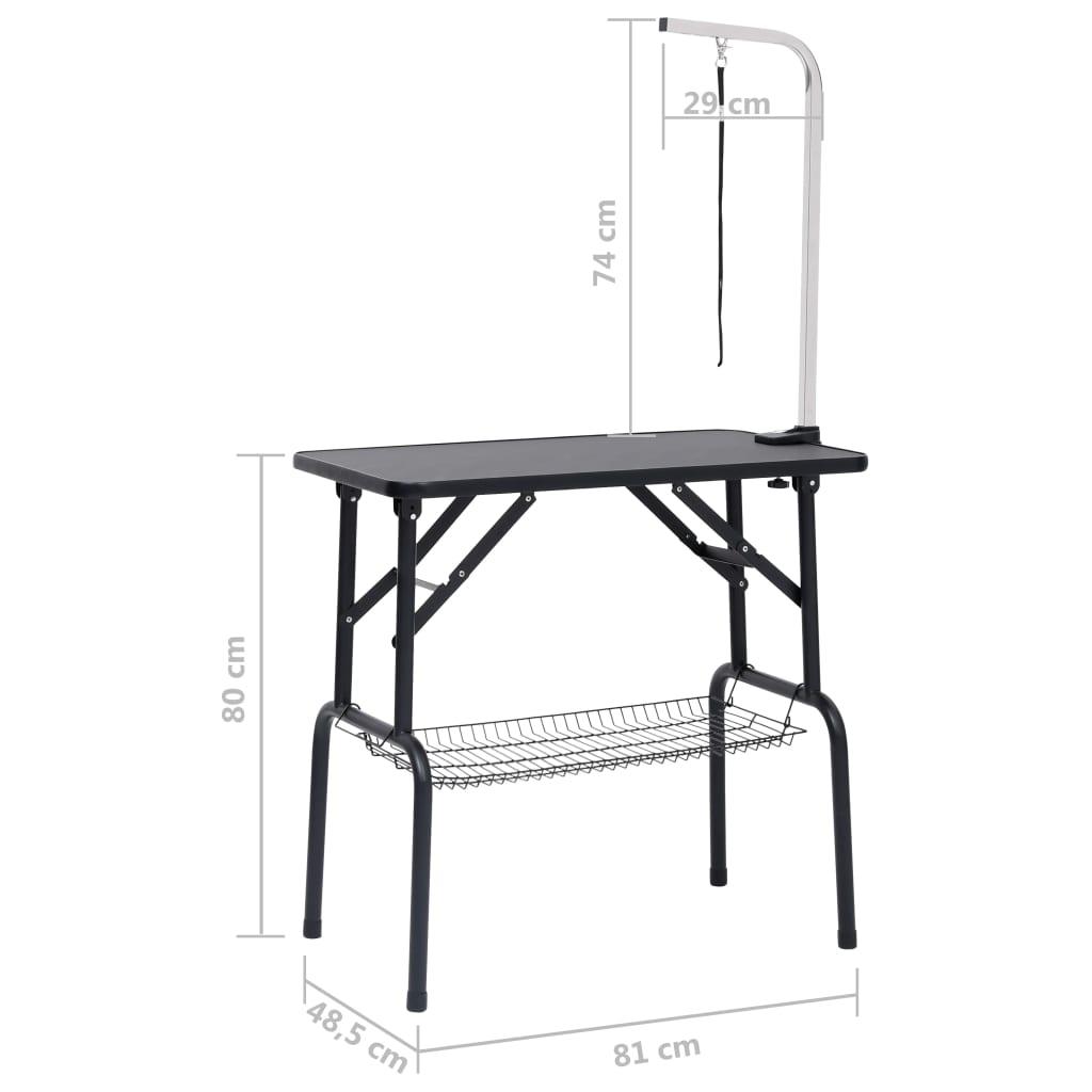 Adjustable Dog Grooming Table With 1 Loop And Basket