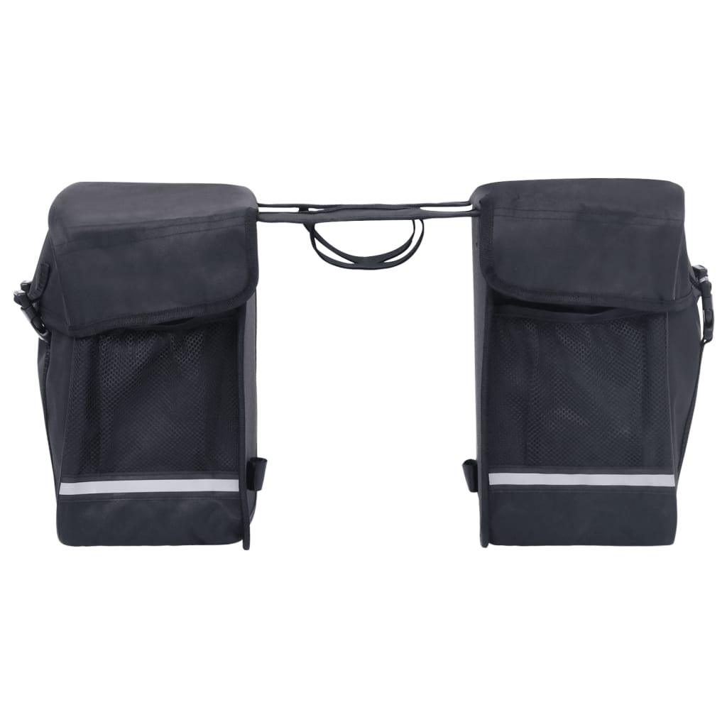 Double Bicycle Bag For Pannier Rack Waterproof 35 L Black