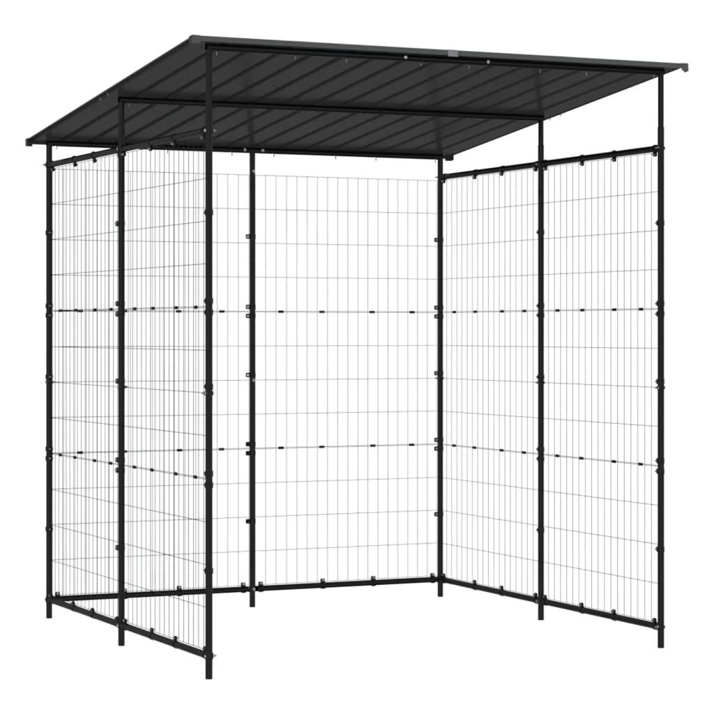 Bicycle Shed 190X190X222 Cm Steel Black