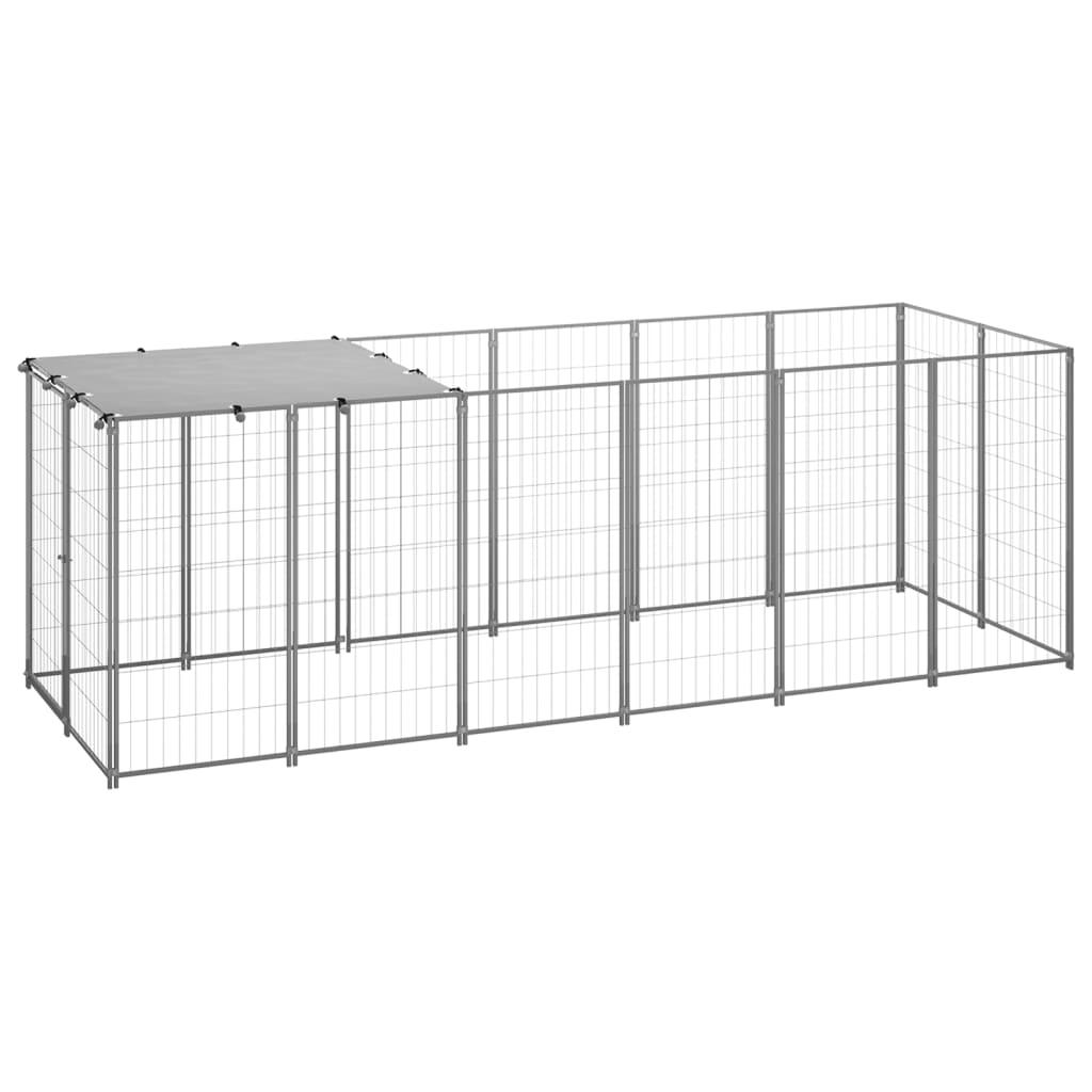 Trendyproduct.co.uk Dog Kennel Steel vidaXL Animals & Pet Supplies Animals & Pet Supplies > Pet Supplies > Dog Supplies > Dog Kennels & Runs Black Dog Kennels & Runs Dog Supplies parcel Pet Supplies vidaXL