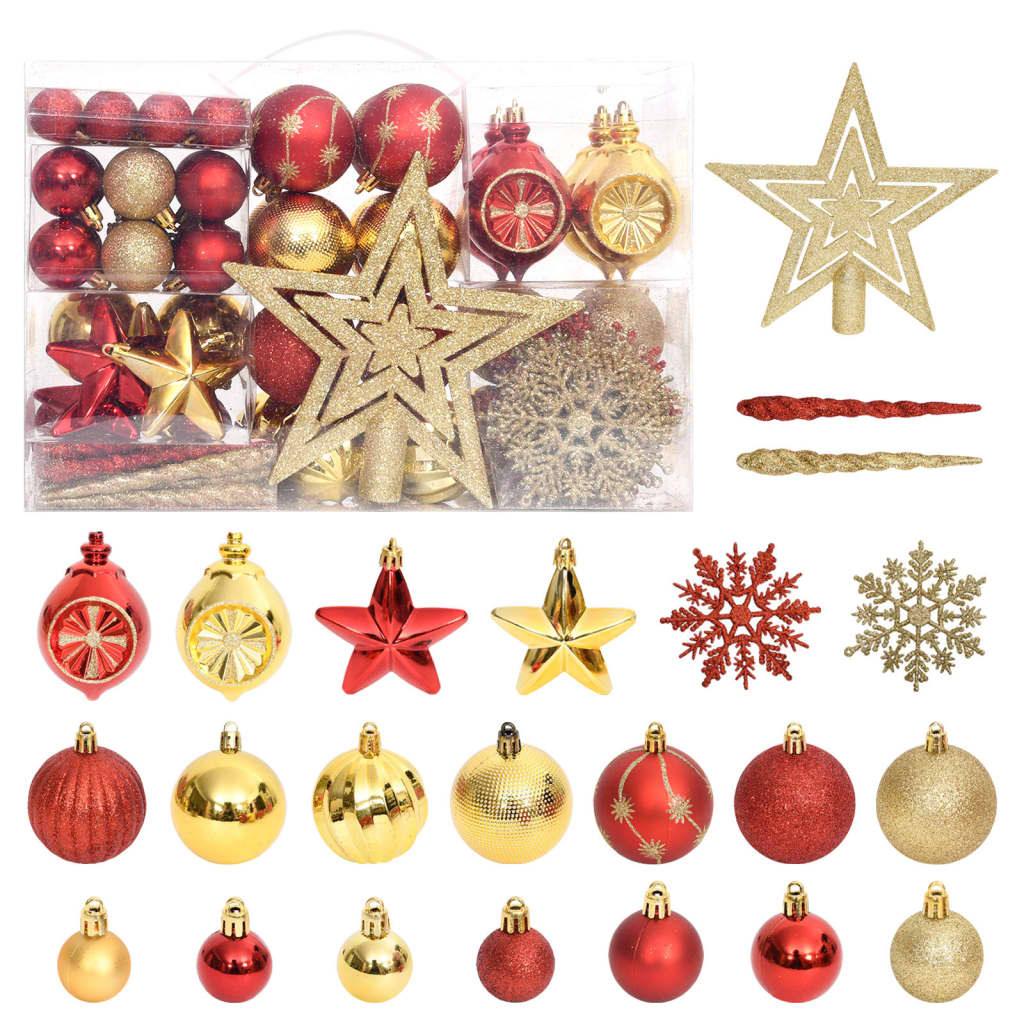 108 Piece Christmas Bauble Set White And