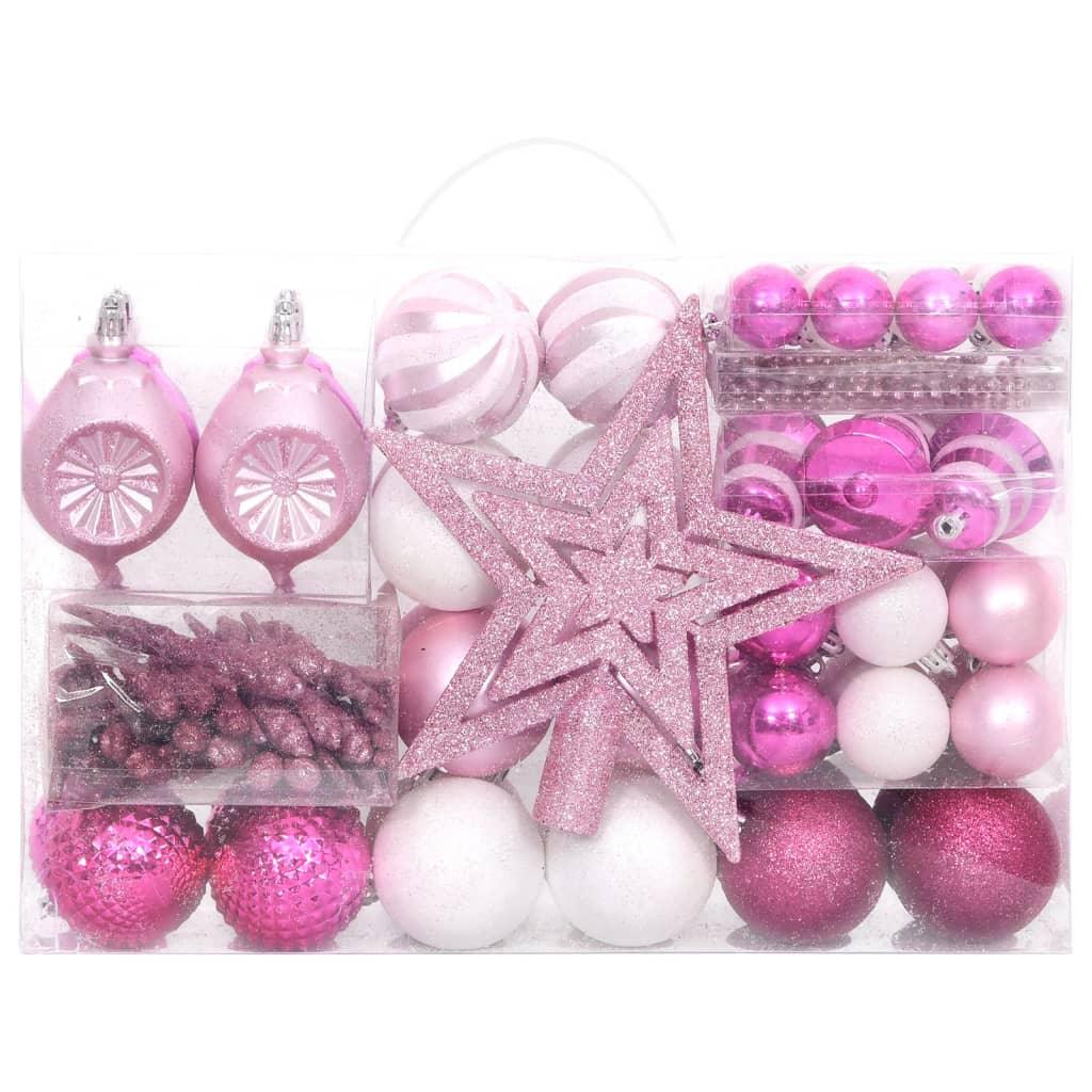 108 Piece Christmas Bauble Set White And