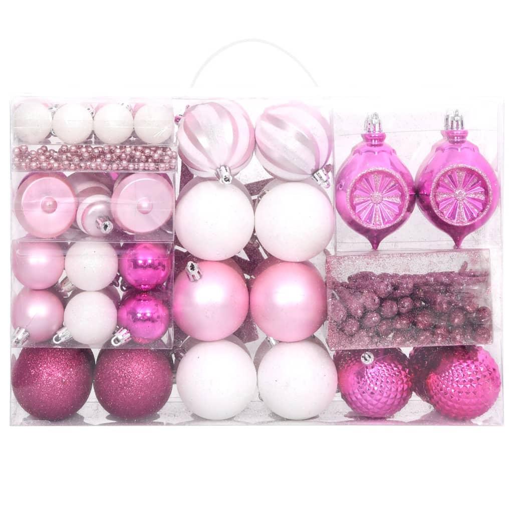 108 Piece Christmas Bauble Set White And