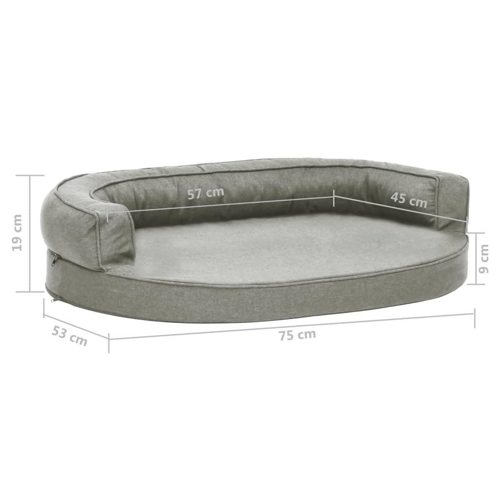 Trendyproduct.co.uk Ergonomic Dog Bed Mattress Linen Look vidaXL Animals & Pet Supplies Animals & Pet Supplies > Pet Supplies > Dog Supplies > Dog Beds Dog Beds Dog Supplies Grey parcel Pet Supplies vidaXL