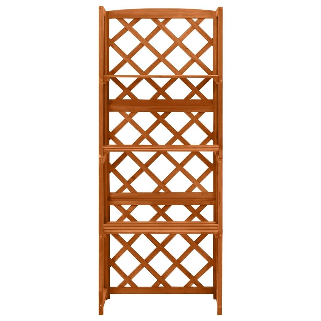 Trellis With Shelves 55X30X140 Cm Solid Fir Wood