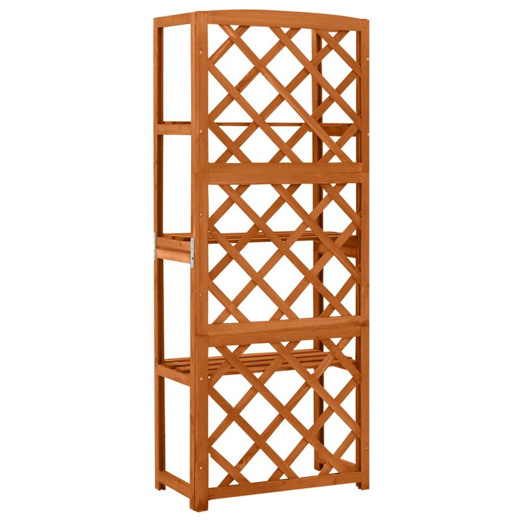 Trellis With Shelves 55X30X140 Cm Solid Fir Wood